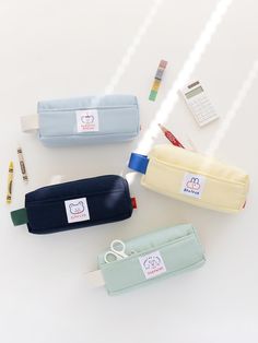 Composition : Cotton, Polyester, SteelColor : Light Yellow, sky blue, navy, GREENCountry of Origin : China Trendy Blue Pencil Case For Everyday Use, Cute Blue Pencil Case For Travel, Cute Blue Pencil Case For Everyday Use, Trendy Blue Rectangular Pencil Case, Casual Blue Pencil Case For Daily Use, Blue Cases With Pen Holders For Daily Use, Blue Multifunctional Pencil Case, Blue Kawaii Pencil Case For Daily Use, Blue Rectangular Pouch With Pen Holders