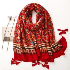 Ethnic style cotton linen Scarf Tibet Grassland Bohemian matching silk Red scarf

 



	
		
			
			undefined

			
			
			length

			
			
			width

			
			
			undefined

			
			
			Packing

			
		
		
			
			Satin cotton/polyester fiber

			
			
			180CM

			
			
			90CM

			
			
			About 170g

			
			
			Independent packaging Super Scarf, Spain Fashion, Striped Shawl, Summer Shawl, Floral Shawl, Linen Scarf, Chic Scarves, Dress With Shawl, Linen Scarves