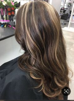 Highlight Patterns For Hair, Subtle Calico Hair, Blonde Highlights On Dark Hair, Brown Hair Looks, Hair Inspiration Long, Dark Hair With Highlights