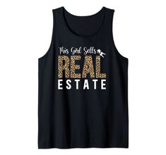 this girl sells real estate leopard print tank top for $ 20 00 at amazon com