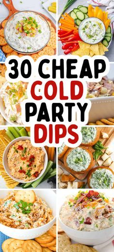 30 cheap cold party dips