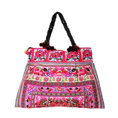 "The beautiful bag is made with an amazing piece of fabric woven by the HMONG hill tribes of Lanna Region (Northern Thailand). Its a great bag for carrying anything. It features a zippered opening area and inside zippered pocket. We buy materials from Hmong market and we design and sew. Some of the bags we modify to improve the product. The Hmong tribes live in the North of Thailand and have origins from the Tibetan area of China. You may not receive the exact bag picture here, As the fabric des Traditional Pink Shoulder Bag, Traditional Pink Tote Bag, Pink Square Bohemian Shoulder Bag, Traditional Pink Bags For Daily Use, Traditional Rectangular Pink Shoulder Bag, Traditional Pink Rectangular Shoulder Bag, Traditional Embroidered Pink Shoulder Bag, Traditional Pink Shoulder Bag For Daily Use, Traditional Pink Embroidered Shoulder Bag