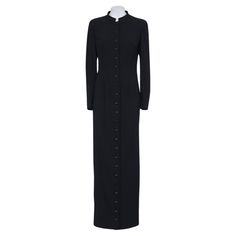 Fall Winter 1997 iconic and rare long robe manteau. Seraph neck. Button closure. The composition is 84% virgin wool, 13% nylon and 3% elastane. Dolce & Gabbana, Dolce And Gabbana, Fall Winter, Fashion Outfits, Blazer, Wool, Clothes, Black