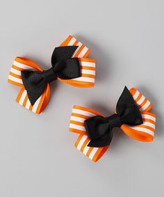 Ut Vols, Halloween Hair Clips, Halloween Hair Bows, Hair Clips Diy, Fall Bows, Halloween Bows, Bow Headband Hairstyles, Hair Ribbons, Handmade Hair Bows