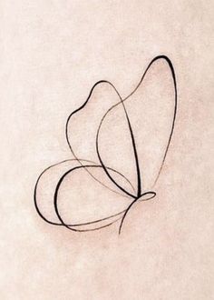 a black and white drawing of a butterfly on a beige background with the word love written in cursive writing