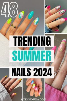 Nail Ideas Acrylic Summer 2024, Trending Summer Nails, Sun Nails, Cute Summer Nail Designs, Trending Nails, Fall Ootd, Nail Color Trends, Summer Nail Art