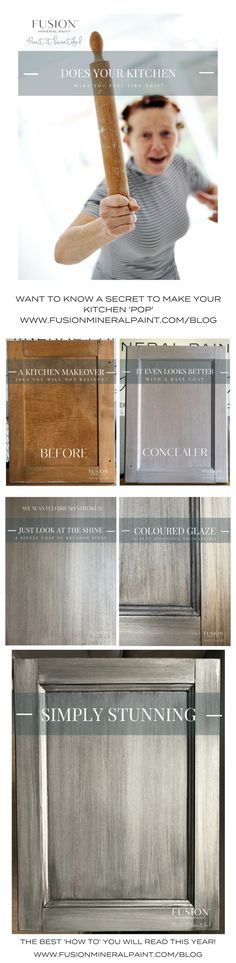 a series of photos showing different types of wood and metal finishes, including the top half of