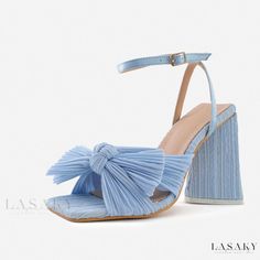 Lasaky - Classic Comfort Sandals with High-Heel Design Fairy Heels, Hoco 2024, Wedding High Heels, Bow High Heels, Fairy Shoes, Kids Leather Shoes, Hoco Dress, Swift Tour, Tour Outfits