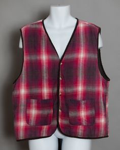 "Vintage 80s 90s plaid vest with quilted lining. Awesome pink colors. Front pockets, button up. Shirt Junction size - XL laying flat: pit to pit - 24\" back length - 27\" vintage pre-owned, a few light spots and some typical wear but nothing major" 80s Women, Plaid Quilt, Light Spots, Plaid Vest, Yellow Shorts, Vest Shirt, Quilted Vest, Vest Outfits, Vest Dress