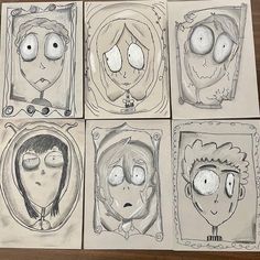 4th Graders drew Tim Burton inspired characters and they look AMAZING!!! They loved this project 🥰 💀 We used 6B pencils, tortillons for… | Instagram Tim Burton Art Project, Halloween Art Projects For High School, Halloween Self Portraits, Middle School Halloween Art Projects, Halloween Art Projects For Middle School, Skulls Animal, Glass Cloches