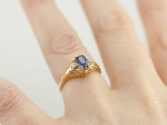 Sapphire Engagement Ring Atomic Era Design, Engagement Ring Sapphire, Yellow Gold Sapphire Ring, Atomic Era, Ring Sapphire, Halo Design, Diamond Halo Ring, Cameo Ring, Sapphire Engagement Ring