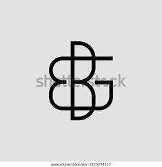 the letter b and s is made up of two intersecting lines in black on a gray background