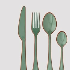 three forks, two spoons and one knife