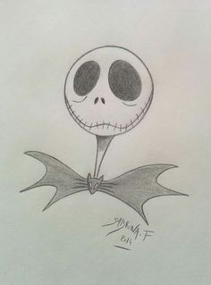 a drawing of jack skellingy from the nightmare