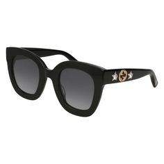 001 GUCCI Gucci GG0208S 001 Guccio Gucci, Gucci Eyewear, Brown Pattern, Gucci Fashion, Crystal Stars, Rectangle Sunglasses, Gucci Sunglasses, Gucci Accessories, Sneaker Wedge