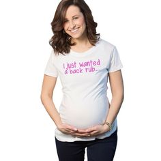 Expecting Shirt, I just Wanted A Back Rub Shirt, Soon To Be Maternity Shirt, Baby Announcement Shirt White Crew Neck Maternity T-shirt, White Tops With Funny Parenting Text, Maternity Cotton T-shirt Bump Friendly, Nursing Friendly Crew Neck Maternity Tops, Nursing Friendly Maternity Top With Crew Neck, Maternity Nursing Friendly Crew Neck Tops, Bump Friendly White Short Sleeve T-shirt, White Short Sleeve Maternity Top, White Short Sleeve Tops For Maternity Wear