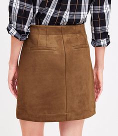 Impeccably cut in luxe faux suede with front patch pockets, this mini skirt is a mod-chic staple with modern appeal. Front zip with button closure. Belt loops. Front patch pockets. Back welt pockets. Lined.,Imported:Imported,Fit:Fit: Shift - fits straight and relaxed,Length:17 1/2" long,Fabrication:Shell: 96% Polyester 4% Spandex, Lining: 100% Polyester,Garment Care:Machine Washable Loft Petite Faux Suede Patch Pocket Mini Skirt Size 2 Toasted Biscotti Women's by Loft Size Petite - 2 Toasted Biscotti Women's Shift, Skirt, Shell:, 96%, Polyester, 4%, Spandex, Lining:, 100%, Polyester, Machine, Washable Brown Mini Skirt With Button Closure For Work, Fall Skort With Button Closure For Workwear, Trendy Mini Skirt With Side Pockets For Work, Chic Brown Skort For Workwear, Trendy Brown Mini Skirt For Work, Fall Fitted Suede Skirt, Fall Mini Skirt With Pockets For Work, Fitted Suede Skirt For Fall, Fitted Leather Mini Skirt With Pockets