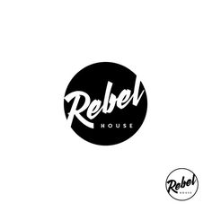 a black and white logo with the words released house