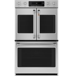 two double ovens side by side against a white background