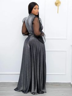 Step into the future of fashion with our 2023 Large Size Women's Velvet Jumpsuit, a luxurious blend of style and comfort. This one-piece outfit exudes elegance with its sheer long sleeves, pleated details, and wide-leg pants. The sumptuous velvet fabric adds a touch of opulence, making it the perfect choice for vintage-inspired, elegant party ensembles.Designed to embrace your curves, this jumpsuit seamlessly combines sophistication with on-trend fashion. The sheer long sleeves add a hint of al Velvet Jumpsuit, V Neck Bodysuit, Plus Size Jumpsuit, One Piece Outfit, Long Jumpsuits, Elegant Party, Vintage Velvet, Womens Clothing Stores, Wide Leg Jumpsuit