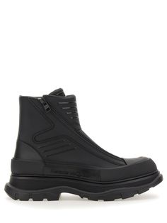 Upper: 100% Calf leather Sole: 100% Rubber Ankle Boots With Leather Sole And Medium Fit, Medium Fit Ankle Boots With Reinforced Heel, Modern Ankle Boots For Streetwear, Low-top Leather Boots With Rubber Heel Cap, High-top Calf Leather Boots For Streetwear, Modern Boots With Rubber Sole For Streetwear, Streetwear Ankle-high Boots With Reinforced Heel, Ankle-high Boots With Reinforced Heel For Streetwear, High-top Calf Leather Combat Boots With Rubber Sole