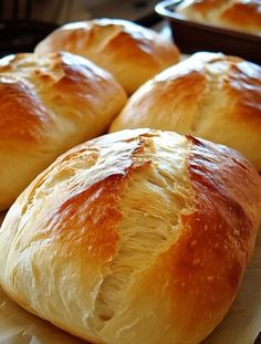 bread rolls sitting on top of a table