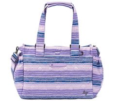 This crossbody bag is the one to grab when you're constantly on the go. The roomy interior has plenty of organization, while side cargo pockets hold umbrellas and water bottles. Tote it around by the top handles or crossbody strap -- there's even a trolley sleeve so you can attach this bag to your luggage for carrying convenience. From Lug. Purple Travel Bag With Adjustable Handle, Travel Shoulder Bag With Adjustable Handle In Purple, Purple Travel Shoulder Bag With Adjustable Handle, Purple Shoulder Bag With Adjustable Handle For Travel, Purple Travel Satchel With Adjustable Strap, Fitness Jewelry, Adaptive Clothing, Beauty Storage, Miz Mooz