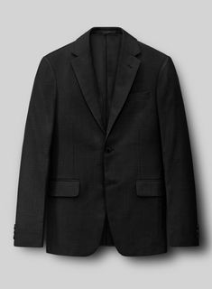 Amp up your wardrobe with our Napolean Stretch Black Wool Suit which renders quite a bold impression. Tailored with wool, micro fiber and lycra blend, the suit embodies confident styling. The super 140's gives an extra luxurious look and comfort and is especially suited for winter days. So plan this ensemble for your perfect and successful day out. 
 
Look Includes   Napolean Stretch Black Wool Fabric  Two Button Jacket Style  Notch Lapel  Horn Royal Black Buttons  Single Vent  Three Cuff Button Classic Fitted Black Sport Coat, Black Fitted Classic Sport Coat, Classic Black Fitted Sport Coat, Fitted Black Suit For Fall, Black Fitted Sport Coat With Welt Pockets, Fitted Black Sport Coat With Welt Pockets, Black Fitted Blazer With Pressed Crease, Fitted Black Sport Coat For Tailoring, Black Tailored Sport Coat With Flat Front