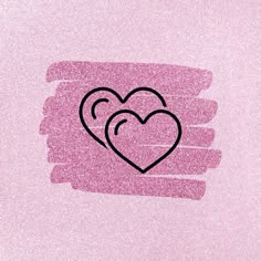 a pink background with a heart drawn on it