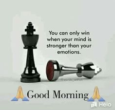 a chess piece with the words good morning on it and an image of a pawn