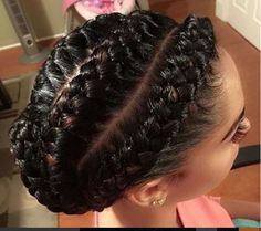 Goddess Braids Updo, Goddess Braid Styles, Twisted Hair, Braided Hairstyles For Black Women Cornrows, Goddess Braids Hairstyles, Two Braids, Beautiful Braids