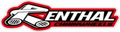 the logo for central chainwheels is shown in red and white with black lettering