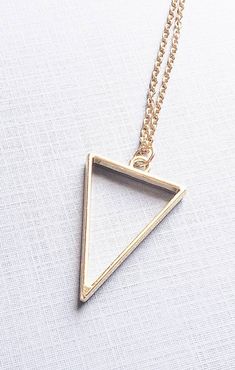 Gold Triangle Pendant Necklace| Gold Minimalist Necklace| Gold Triangle Necklace| Gift for Her Under Minimalist Triangle-shaped Jewelry For Gifts, Minimalist Triangle Jewelry For Gifts, Triangle Necklace With Adjustable Chain For Gift, Minimalist Triangle Metal Necklace, Minimalist Triangle Gold Jewelry, Minimalist Gold Triangle Jewelry, Modern Triangle Jewelry For Gift, Trident Pendant, Long Gold Pendant Necklace