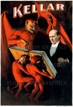 an old book cover with dracula and devil in the corner, as well as two men