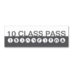 the 10 class pass sticker is green and white