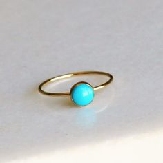 Minimal and understated our turquoise ring is the perfect choice for everyday.  Add to your turquoise jewelry collection, this ring also makes a wonderful gift!  D E T A I L S -High quality 14kt gold filled  -Hand set  -6mm Genuine AZ turquoise  BlueBird Turquoise™, mined in Kingman, Arizona, displays a vivid robin's egg blue color with minimal matrix. ∙ EXTRA LOVE ∙ Crafted and curated  just for you in the desert of our Arizona studio. All of our jewelry comes gift packaged!  We are happy to le Gold Rings For Women, Dainty Gold Ring, Kingman Arizona, Dainty Gold Rings, For Her Gifts, Women Gifts, Love Craft, Robins Egg Blue, Ring Dainty