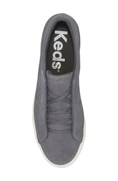 Premium materials take a walk on the sporty side in this boosted suede sneaker resting on a cushy foam footbed and grippy rubber treads. 1 1/2" platform Lace-up style Cushioned footbed Leather upper/textile lining/rubber sole Imported Gray Suede Sneakers With Boost Midsole, Sporty Gray Sneakers With Speckled Midsole, Gray Leather Athleisure Sneakers, Gray Sneakers With Boost Midsole For Walking, Comfortable Gray Sneakers With Textured Sole, Gray Functional Sneakers With Textured Sole, Gray Sneakers With Textured Sole, Functional Gray Sneakers With Textured Sole, Comfortable Suede Sneakers With Speckled Midsole