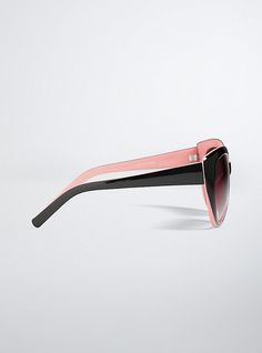 We can see clearly now! These glamorous cat eye sunglasses are back in black on the outside, and pretty in pink on the inside. Girly without going overboard. Man-made materials. Imported. The best plus size women's contrast cat eye sunglasses eyewear in multi. Torrid is your destination for cozy fall and winter clothes to keep you warm and comfortable. Back In Black, Winter Clothes, Cozy Fall, Back To Black, Fall And Winter, Eyewear Sunglasses, Cat Eye Sunglasses, Pretty In Pink, Cat Eye