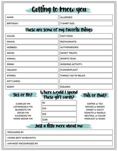 a printable list for the perfect birthday party, with words and phrases on it