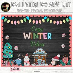 the bulletin board kit for winter vibes