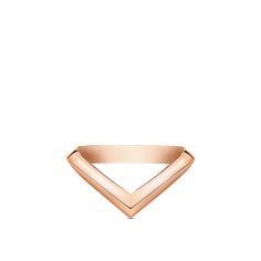 The lv diamonds v ring is cast from 18-karat pink gold. Hand-polished to a fine luster, the ring’s modern design alludes to the maison’s graphic “v” signature, introduced by gaston-louis vuitton, grandson of the founder. A secret diamond, concealed on the band’s interior, magnifies the jewel’s emotional resonance. Easy to combine and stack with other v pieces, the ring may also be customized, if desired, with an engraved personal message. Luxury Rose Gold Evening Rings, Designer Rose Gold Rings For Formal Occasions, Modern Rose Gold Rings For Everyday Luxury, Modern Rose Gold Rings For Everyday Wear, V Signature, Pink Gold Jewelry, V Ring, Louis Vuitton Gifts, The Jewel