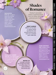 an advertisement for shades of romance with flowers