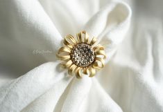 This beautiful sunflower ring is a wonderful statement accessory for your jewelry collection, and is sure to be an eye-catcher!  The material is .925 sterling silver, plated with gold (gemstones are cubic zirconia), so no need to worry about it turning your finger green!!   We hope you love this piece as much as we do!  🌻🤍 Sunflower Ring, Jewelry Statement, Flower Jewelry, Flower Jewellery, Ring Handmade, Statement Ring, Rings Statement, Favorite Things Gift, Gold Plating