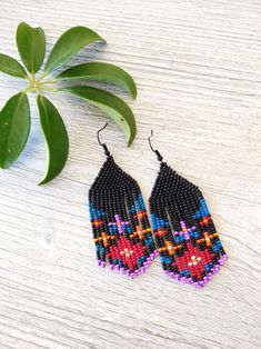 Ethnic Floral Beaded Fringe Earrings Seed Bead Earrings Dangle | Etsy Turkey Bohemian Beaded Earrings With Fringe, Traditional Fringe Beaded Drop Earrings, Bohemian Beaded Fringe Dangle Earrings, Bohemian Beaded Dangle Earrings With Fringe, Bohemian Beaded Fringe Drop Earrings, Beaded Fringe Chandelier Earrings For Festivals, Festival Beaded Fringe Chandelier Earrings, Bohemian Beaded Fringe Chandelier Earrings For Festivals, Bohemian Handwoven Dangle Beaded Earrings