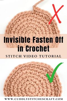 In this video tutorial, I’m going to show you how to fasten off in crochet so you can achieve a smooth invisible finish when you come to the end of your crochet project. This is a very quick and simple technique that I think you will absolutely love! It gives you a neat invisible join without too much effort after all that hard work you have put into completing your crochet pieces. #crochet #amigurumi #crochetanimals #crochettoys #crochetprojects Yarn Monsters, Invisible Join, Yarn Toys, Crochet Circle Pattern, Scrap Yarn Crochet, Crochet Pieces, Invisible Stitch, Crochet Hack, Crochet Heart Pattern