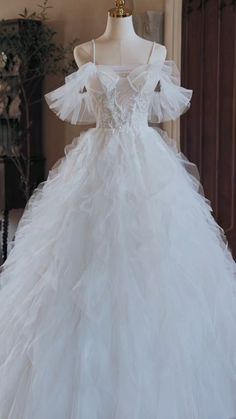 Dreamy Puffy Ballgown Tulle Wedding Dress with Appliques Organza Quinceanera Dress With Ruffles For Wedding, Wedding Quinceanera Dress With Ruffles In Organza, Tulle First Communion Dress Ball Gown, Tulle Ball Gown With Lace Bodice For Pageants, Tulle Quinceanera Dress For Debutante Ball, Prom Season Tulle Ball Gown Princess Dress, Tulle Ball Gown Princess Dress For Prom Season, Tulle Ball Gown Princess Dress For Prom, Tulle Princess Dress Ball Gown For Prom