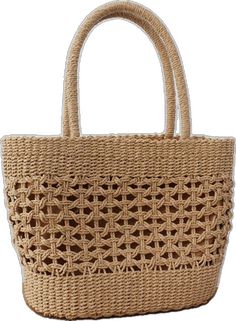 Large Capacity Straw Bag Made Of Natural Fiber, Casual Beach Bag, Paper Straw Tote, Braided Rectangular Shopping Bag, Rectangular Braided Bag For Shopping, Rectangular Braided Shopping Bags, Rectangular Braided Bags For Shopping, Braided Jute Bags, Beige Large Capacity Basket Beach Bag, Large Beige Basket Beach Bag