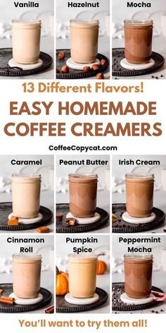 coffee creamer recipe with instructions to make it