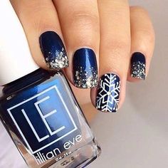 Nagel Stamping, Manicured Nails, Video Makeup, Nagel Tips, Snowflake Nails, Winter Nail Art