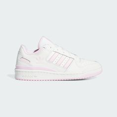 Forum Low Cl Shoes, Adidas Formula Low, Cute Pink Shoes, Cute Shoes For School, Pink Shoes Sneakers, Addias Shoes, Adidas Forum Low Cl, Pink Adidas Shoes, Cream Sneakers